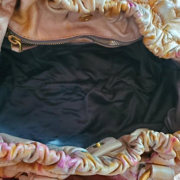 Miu Miu Prada Leather purse large hobo tote bucket bag pink red yellow orange XL - Picture 8 of 9